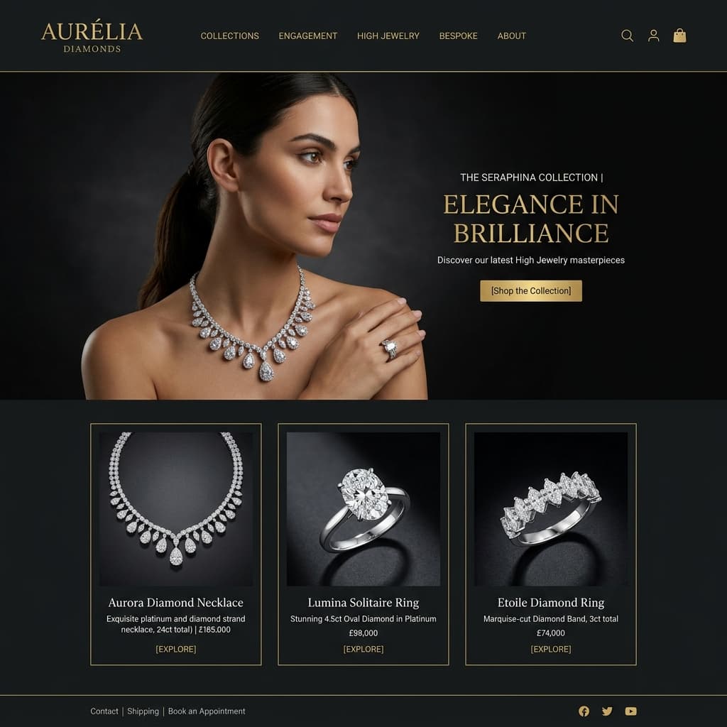 Luxe Jewelry Showcase